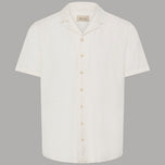Blend camicia manica corta uomo lino cotone collo Cuba regular fit