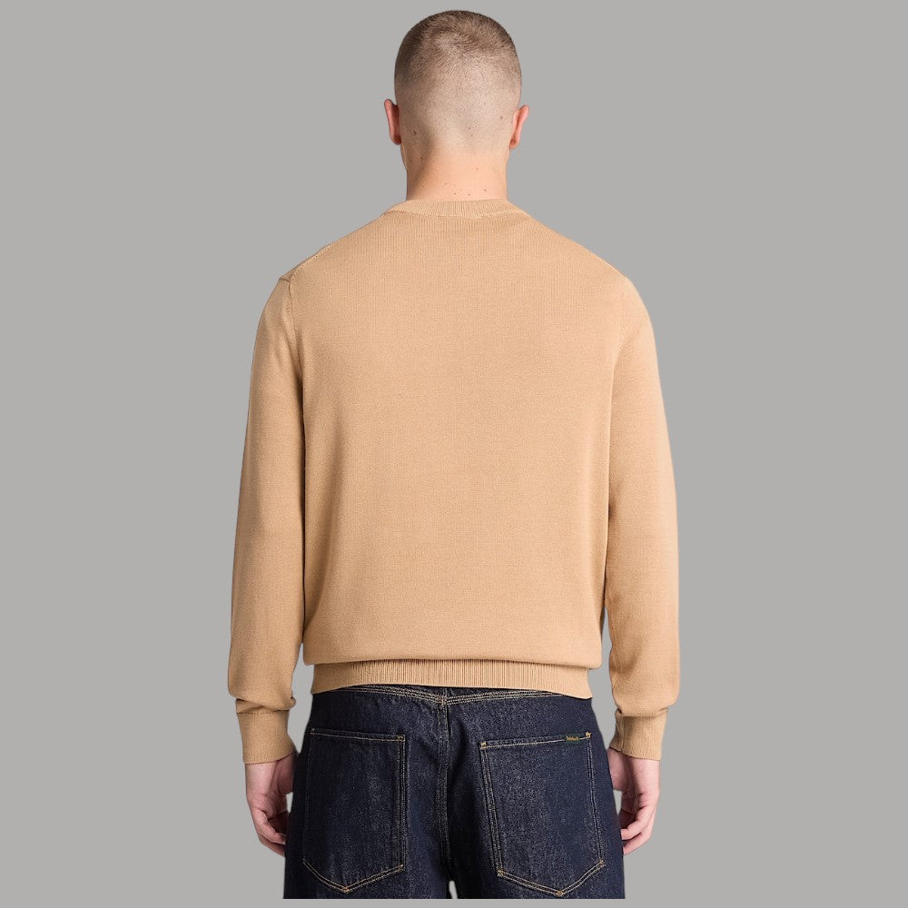 Maglione Timberland beige, vista posteriore indossata