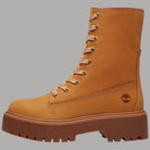 Timberland Stone Street Mid da Donna in giallo con plateau e lacci beige