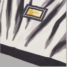 Foulard Liu Jo quadrato bianco e nero con stampa zebrata e logo