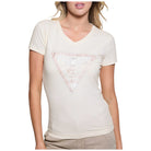 Guess t-shirt bianco crema logo Python W5RI21 J1314 G012 T-shirt Guess