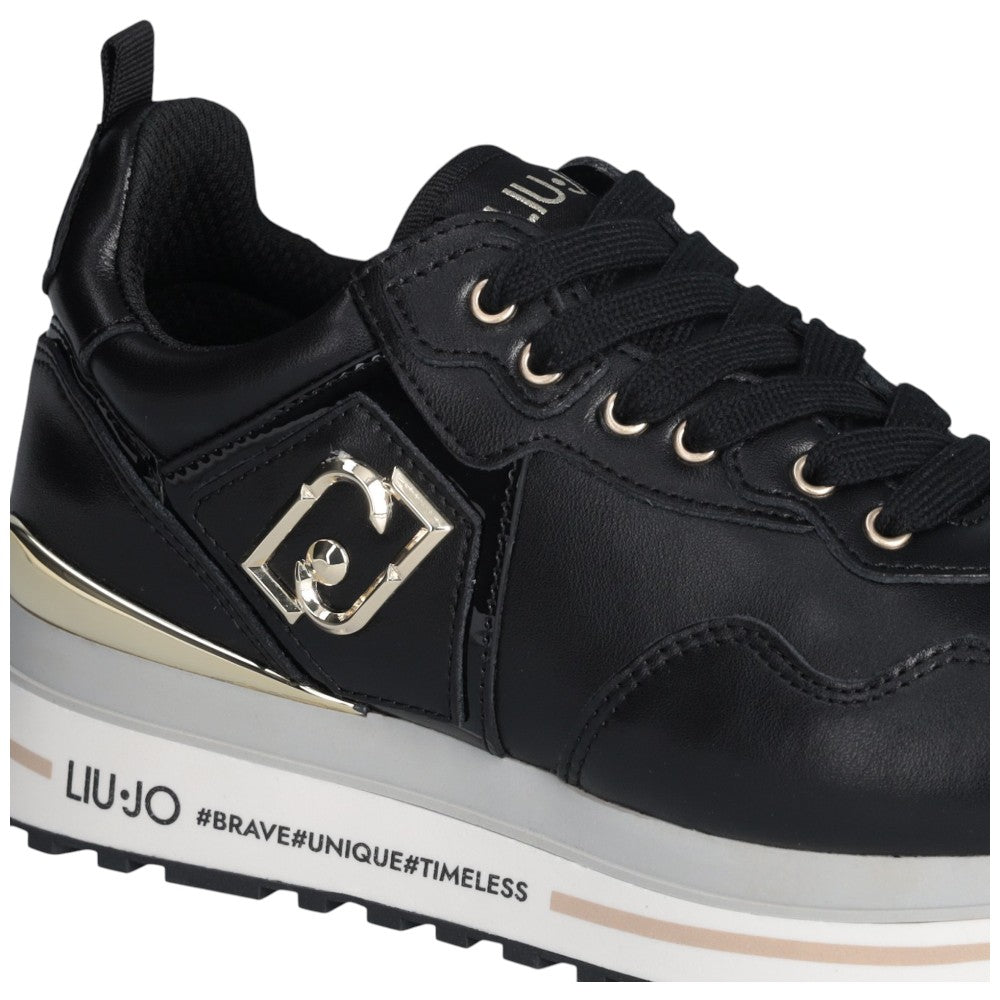 LIU JO sneakers nere in pelle MAXI WONDER Liu Jo