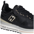 LIU JO sneakers nere in pelle MAXI WONDER Liu Jo
