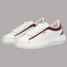 Sneakers Liu Jo Casper in pelle bianca con dettaglio vernice bordeaux
