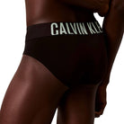 Calvin Klein pack 3 slip neri con fascia alta 000NB3610AZDJ Intimo Calvin Klein