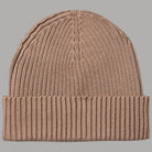 Calvin Klein berretto in misto cashmere color carne con texture a coste e risvolto frontal