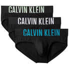 Calvin Klein pack 3 slip neri con fascia alta 000NB3610AZDJ Intimo Calvin Klein