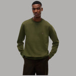 Felpa girocollo Tommy Hilfiger blu con piccolo logo sul petto