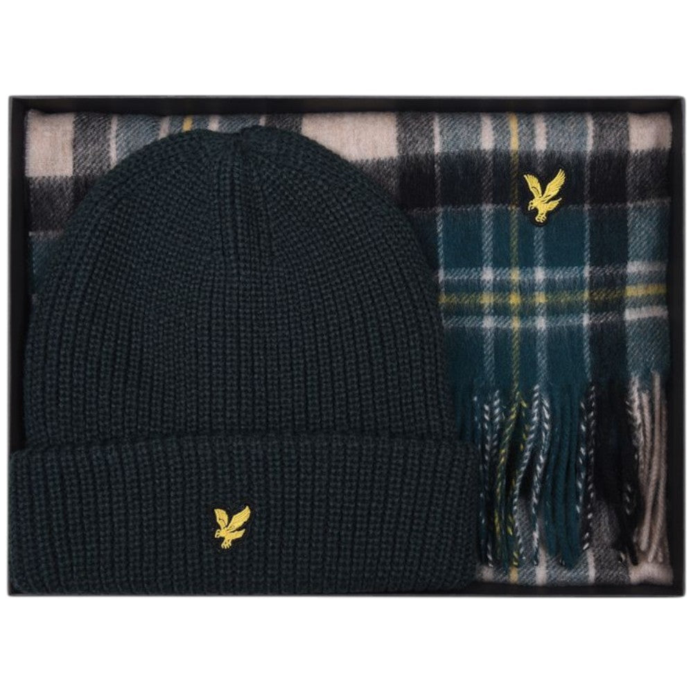 Lyle & Scott set sciarpa e cappello verde GF2102A Sciarpe Lyle & Scott