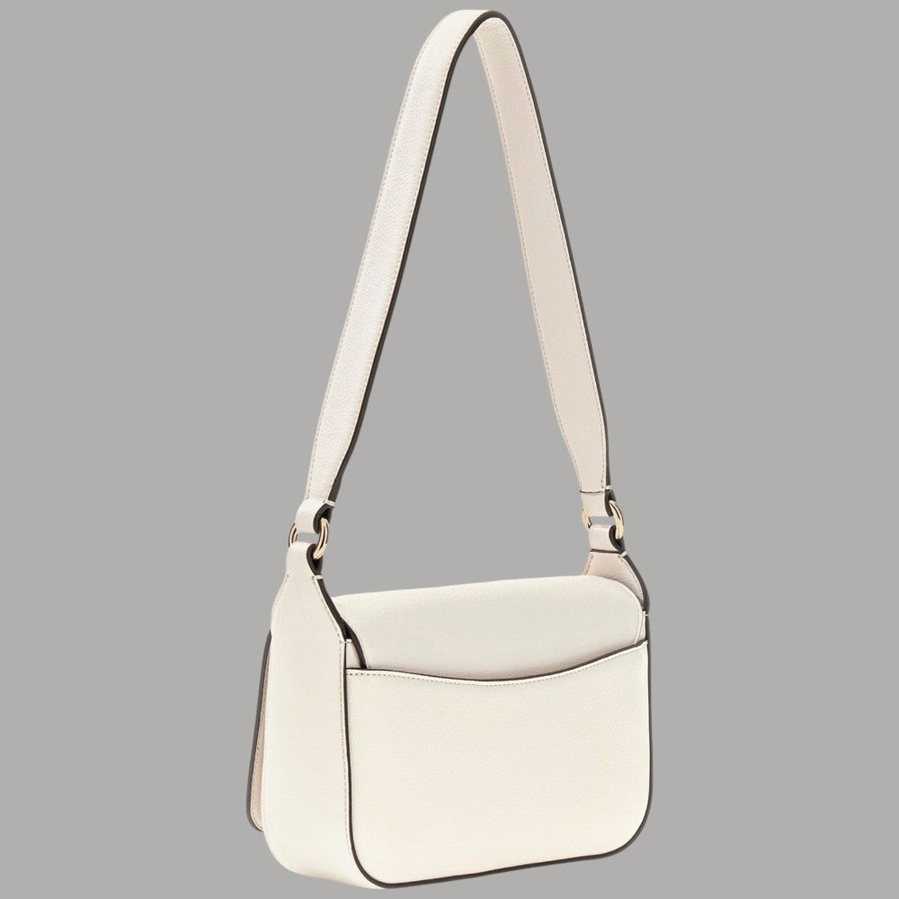 Borsa a spalla Guess Ruby nera con patta e tracolla a catena