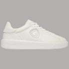 Sneakers uomo Blauer in pelle bianca con logo side in rilievo e suola spessa