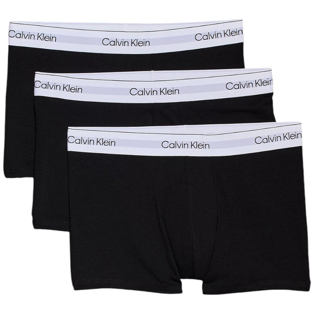 Calvin Klein confezione 3 box neri con elastico bianco 000NB3963A-TM6 Intimo Calvin Klein