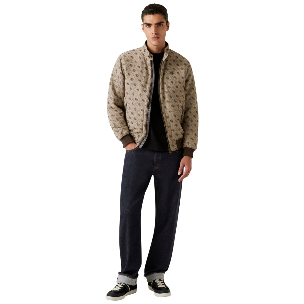 Guess giacca con logo 4G jacquard M5YL04 WGUE0 FN4K Giubbini Guess