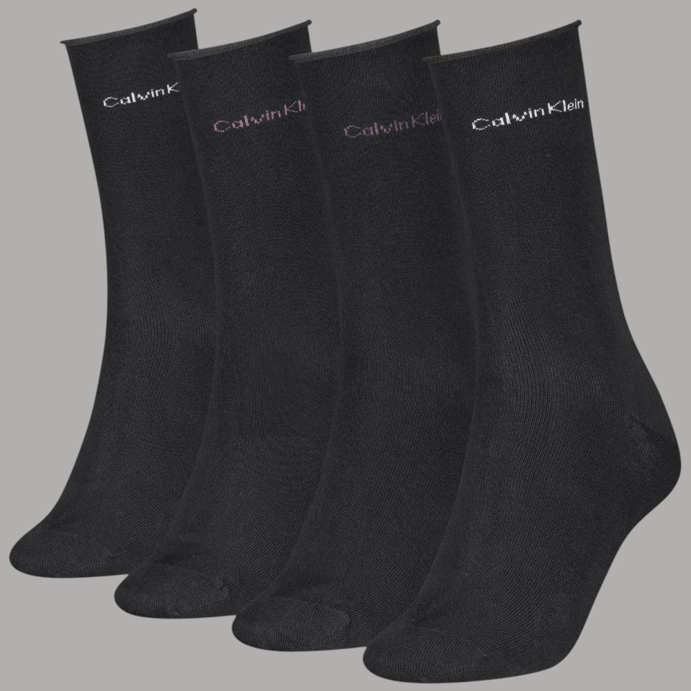 Calzini neri da donna Calvin Klein, 4 paia in confezione regalo