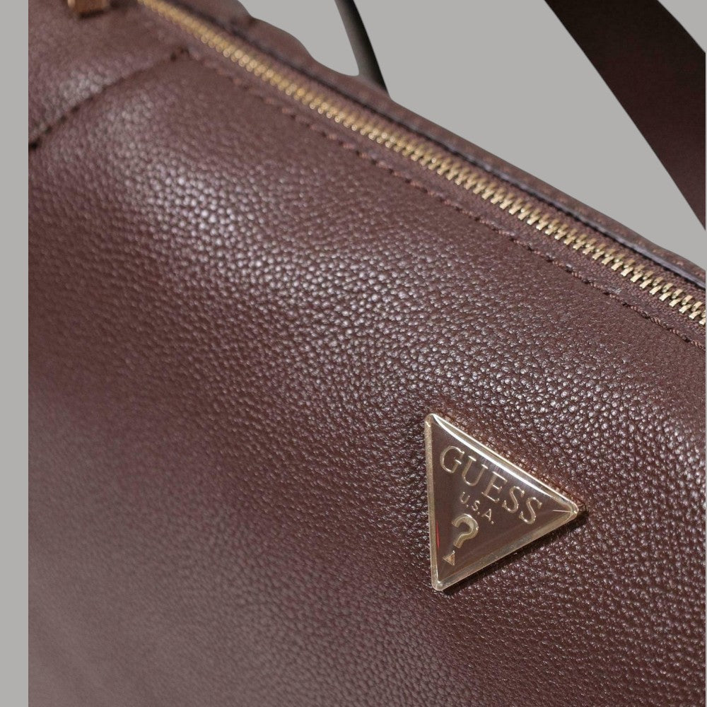 Borsa a spalla Guess Devon grande nera