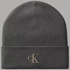 Berretto uomo Calvin Klein nero a coste con logo CK