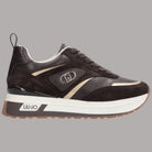Sneakers Liu Jo Maxi Wonder 97 nere con dettagli beige e suola piatta