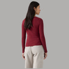 LEVI'S Hayes T-shirt maniche lunghe rosso acceso texture fine