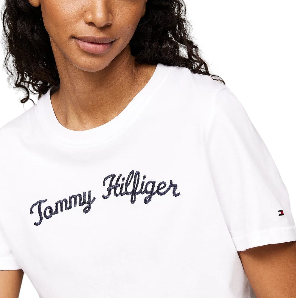 Tommy Hilfiger donna  t-shirt bianca WW0WW42589 - Prodotti di Classe