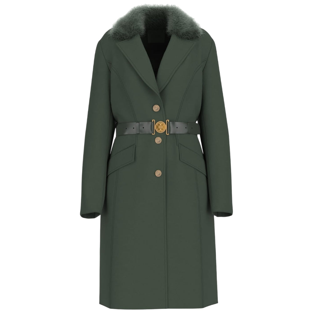 Guess cappotto verde con cintura NEW PATRICE W5BL25W2672A81B Guess