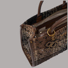 Borsa media Liu Jo in tessuto check con paillettes e dettaglio logo dorato