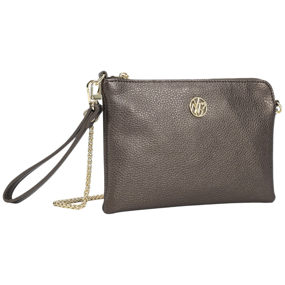 YNot Clutch tracollina piatta bronzo linea Shodow SHA348F5 Borse YNot