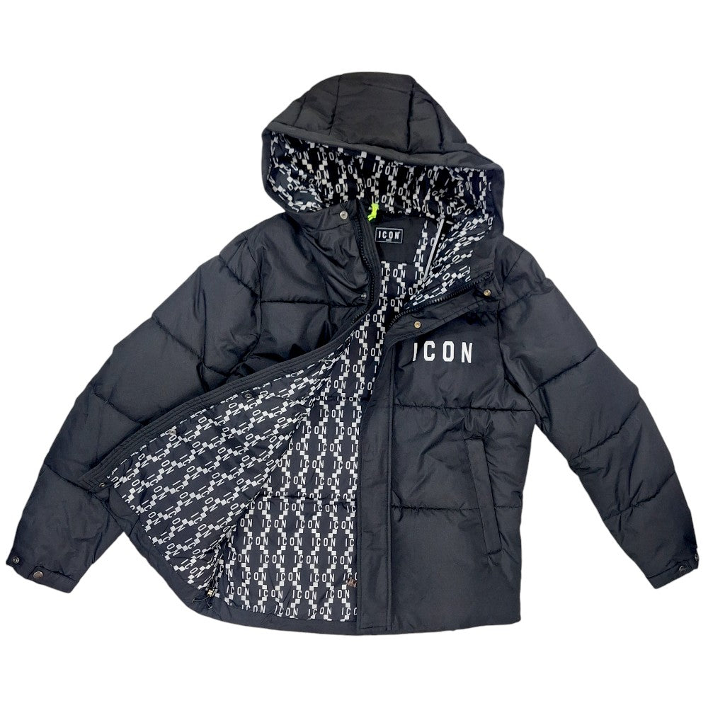 ICON giacca imbottita piumino nero giubbotto uomo IU9082J Giubbini ICON