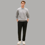 Pantalone jogger blu navy Tommy Hilfiger con bandierina ricamata
