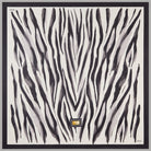 Foulard Liu Jo quadrato bianco e nero con stampa a righe zebrata