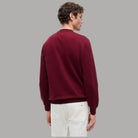 Felpa girocollo Tommy Hilfiger blu con piccolo logo sul petto