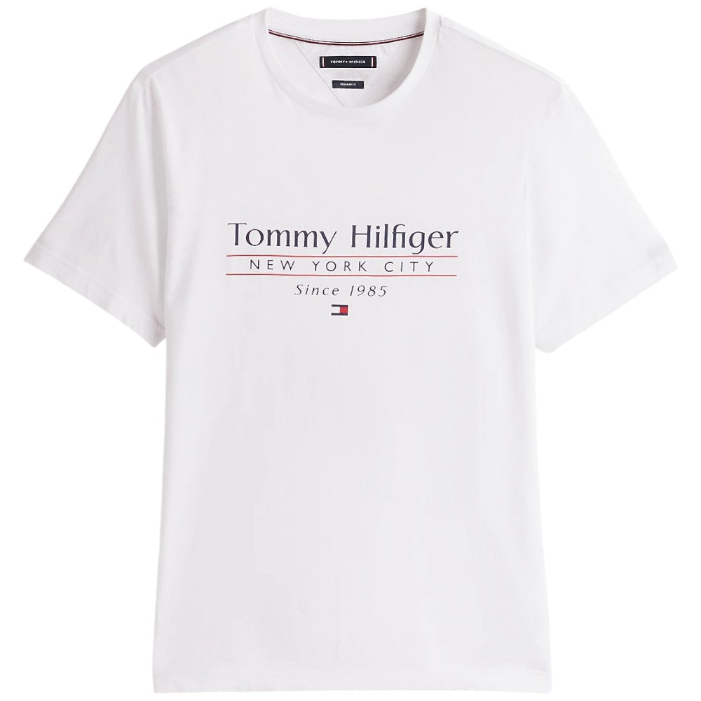 Tommy Hilfiger t-shirt bianca con stampa MW0MW38621YBR T-shirt Tommy Hilfiger