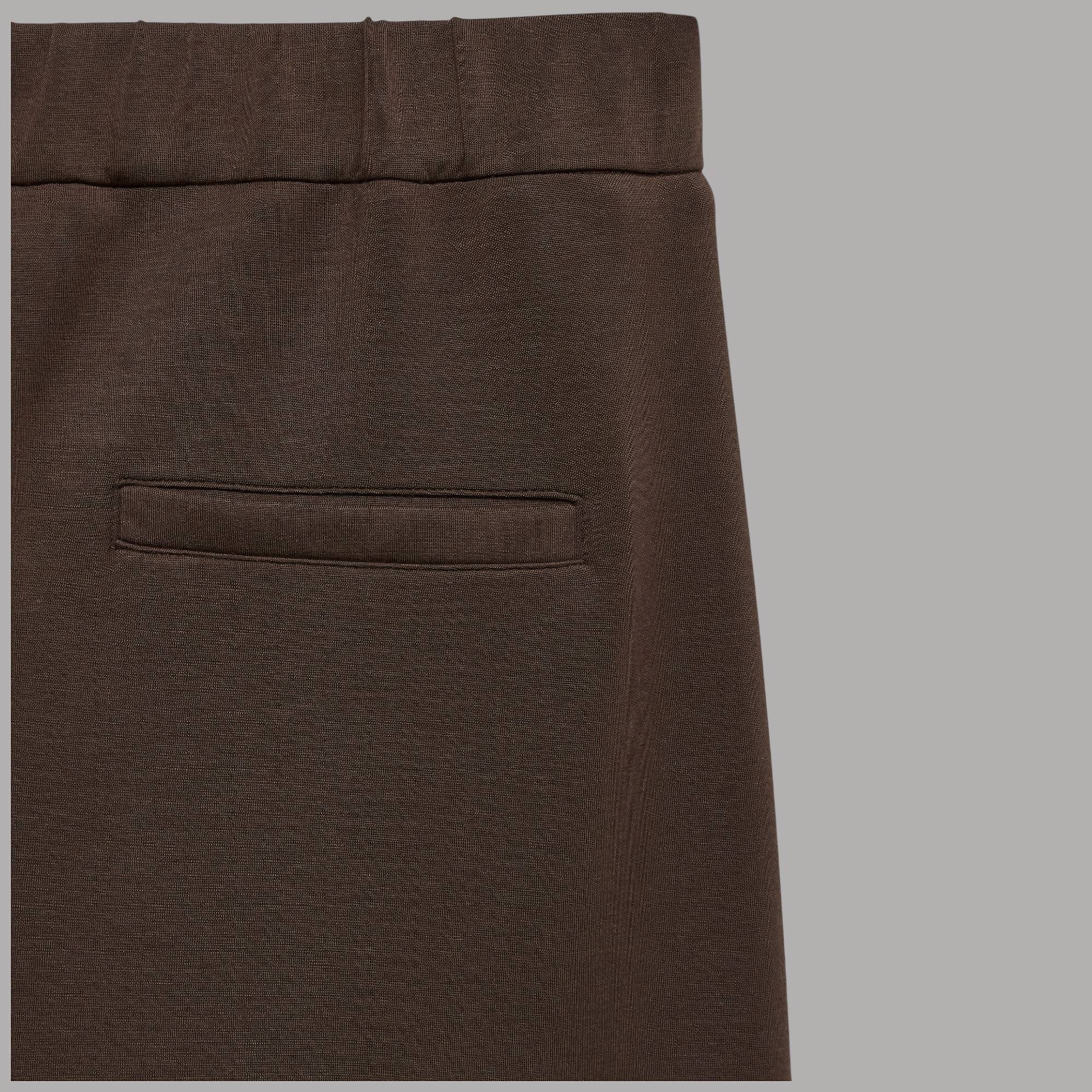 Pantaloni wide leg Vero Moda Bellis color marrone con texture satinata e vita alta