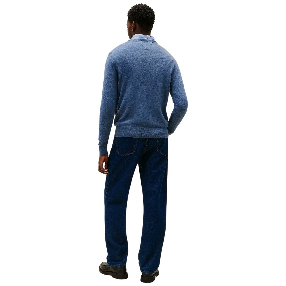 Tommy Hilfiger pullover pima cashemere blu avion MW0MW28046DVI Tommy Hilfiger