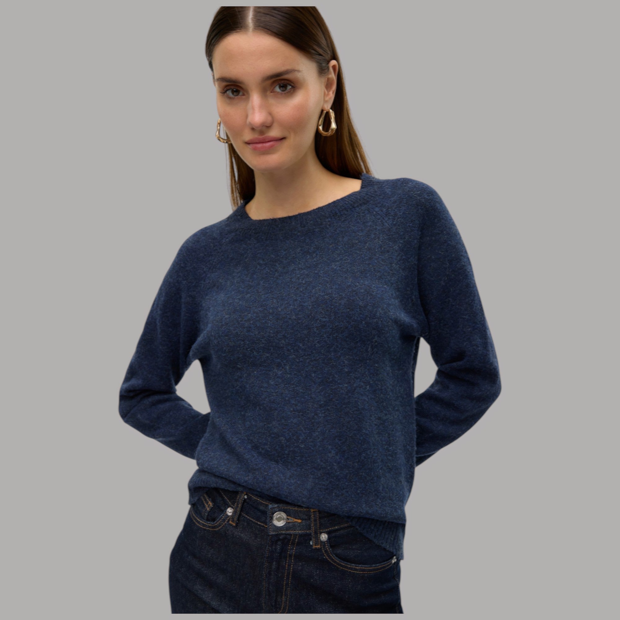 Vero Moda pullover paricollo donna blu navy tessuto morbido v20201022