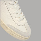 Blauer sneakers uomo in pelle crema e dettagli in suede con suola in gomma
