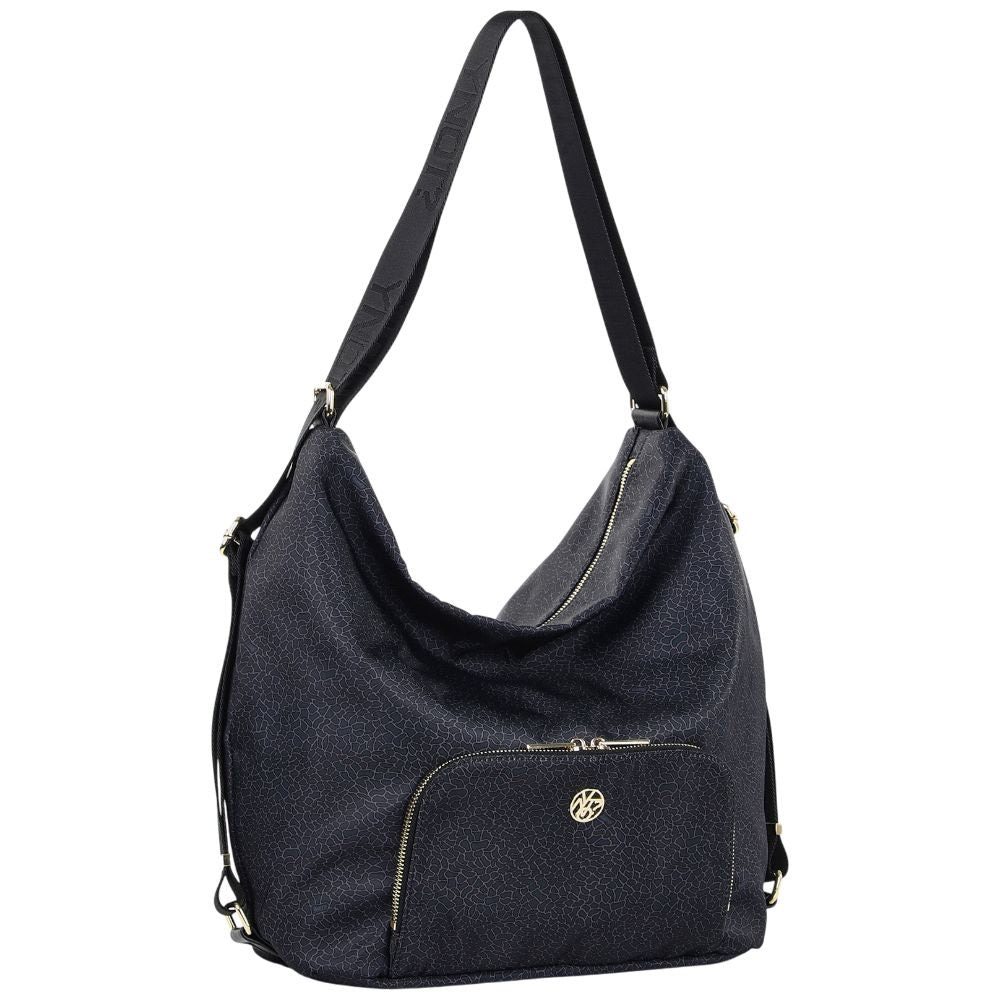 Ynot? Borsa Zaino nera in Tessuto Logato Cloud CLO050F6 YNot