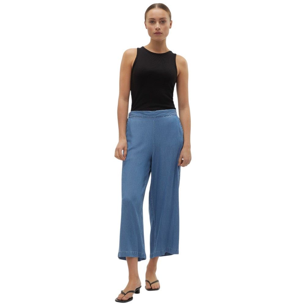 Vero Moda pantaloni in tencel blu Bree 10304861 Pantaloni Vero Moda