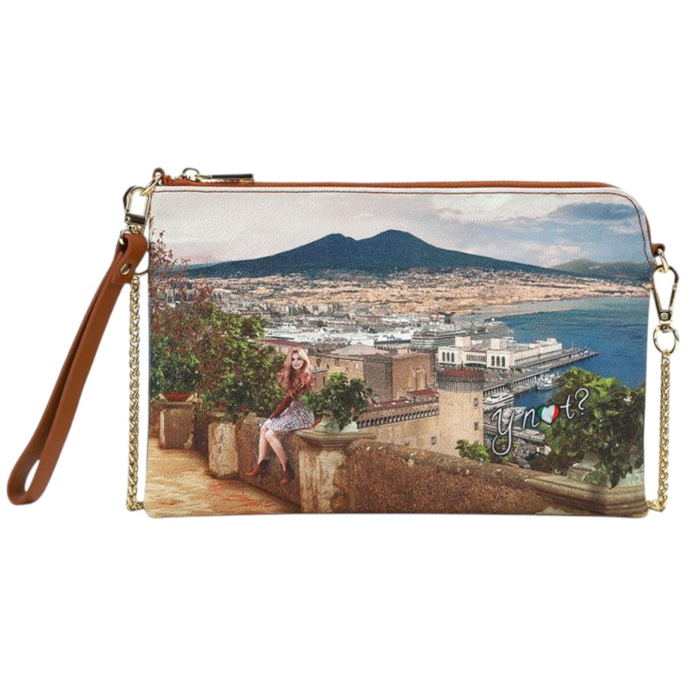 YNot borsa tracolla clutch stampa Napoli Lemon Tree YES303F4 Borse YNot