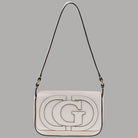 Borsa a spalla Guess Ruby nera con patta e logo frontale