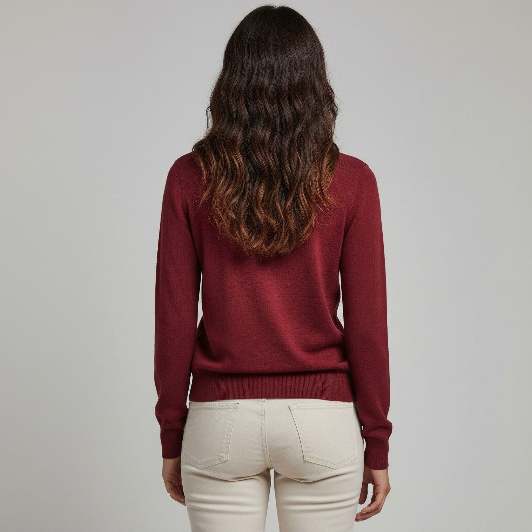 Vero Moda Pullover con bottoni decorativi rosso con texture classique