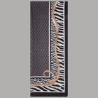 Liu Jo sciarpa scialle animal print nero beige con dettagli dorati