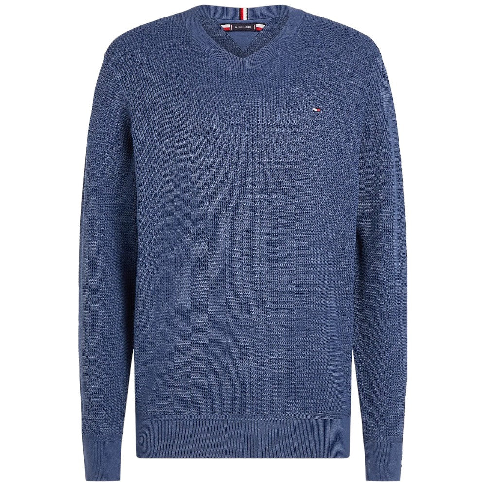 Tommy Hilfiger maglioncino blu avion strutturto MW0MW35470 Maglieria Tommy Hilfiger