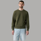 Felpa Levi's Original Housemark logo piccolo verde oliva con dettagli cuciture