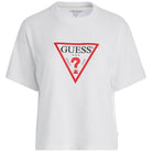 Guess Jeans t-shirt bianca boxy fit tringolo grande W4YI73 K8HM0 G011 T-shirt Guess Jeans