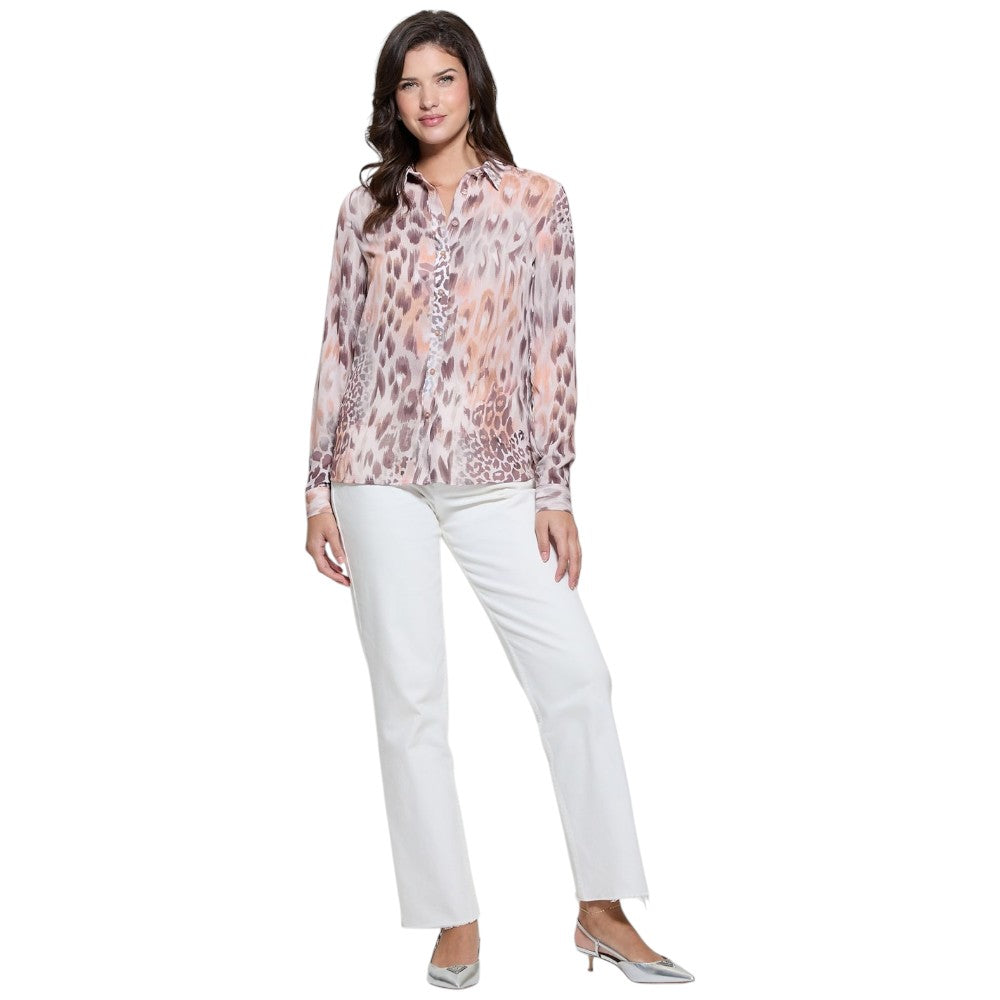 Guess camicia rosa chiaro macula W4BH56 WGLA2 P1LB Camicie Guess