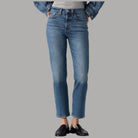 LEVI'S Jeans dritti da donna Wedgie fit blu denim texture dettagli cuciture
