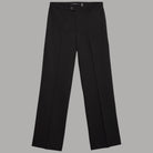 Vero Moda Texas pantaloni straight pant nero tinta unita con zip sui lati