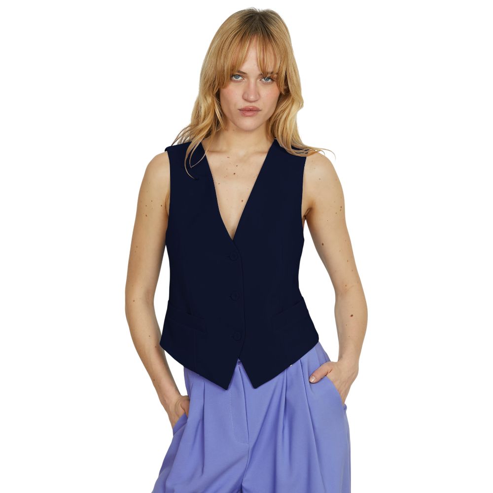 Relish gilet blu a 3 bottoni DANIELI RDA2505006043 Giacche Relish