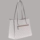 Borsa shopping Guess Noelle II Tech Tote marrone con logo all-over