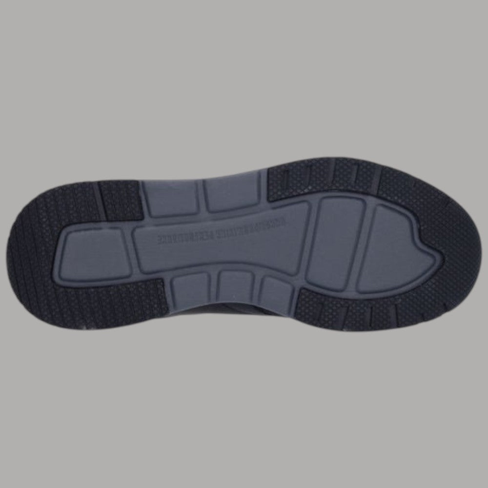 Sneakers uomo Blauer OZARK01 in pelle nero con suola antiscivolo e dettagli cuciture